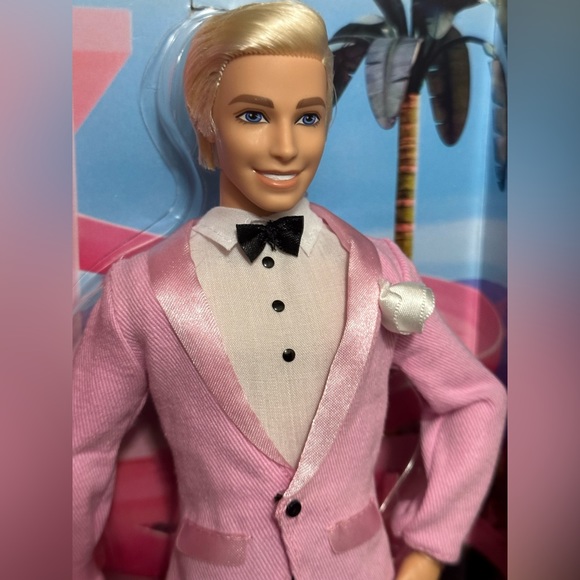 💎 BARBIE THE MOVIE KEN DOLL W PINK TUXEDO DRESS   “CUSTOM” 🎩🕶️ ⏲️ 🌷 - Picture 2 of 5